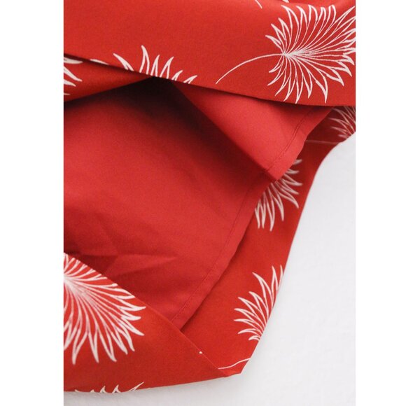 Madewell 100% Silk Palmflower Off The Shoulder Ruffle Mini Dress M $150 Rust - Picture 9 of 16